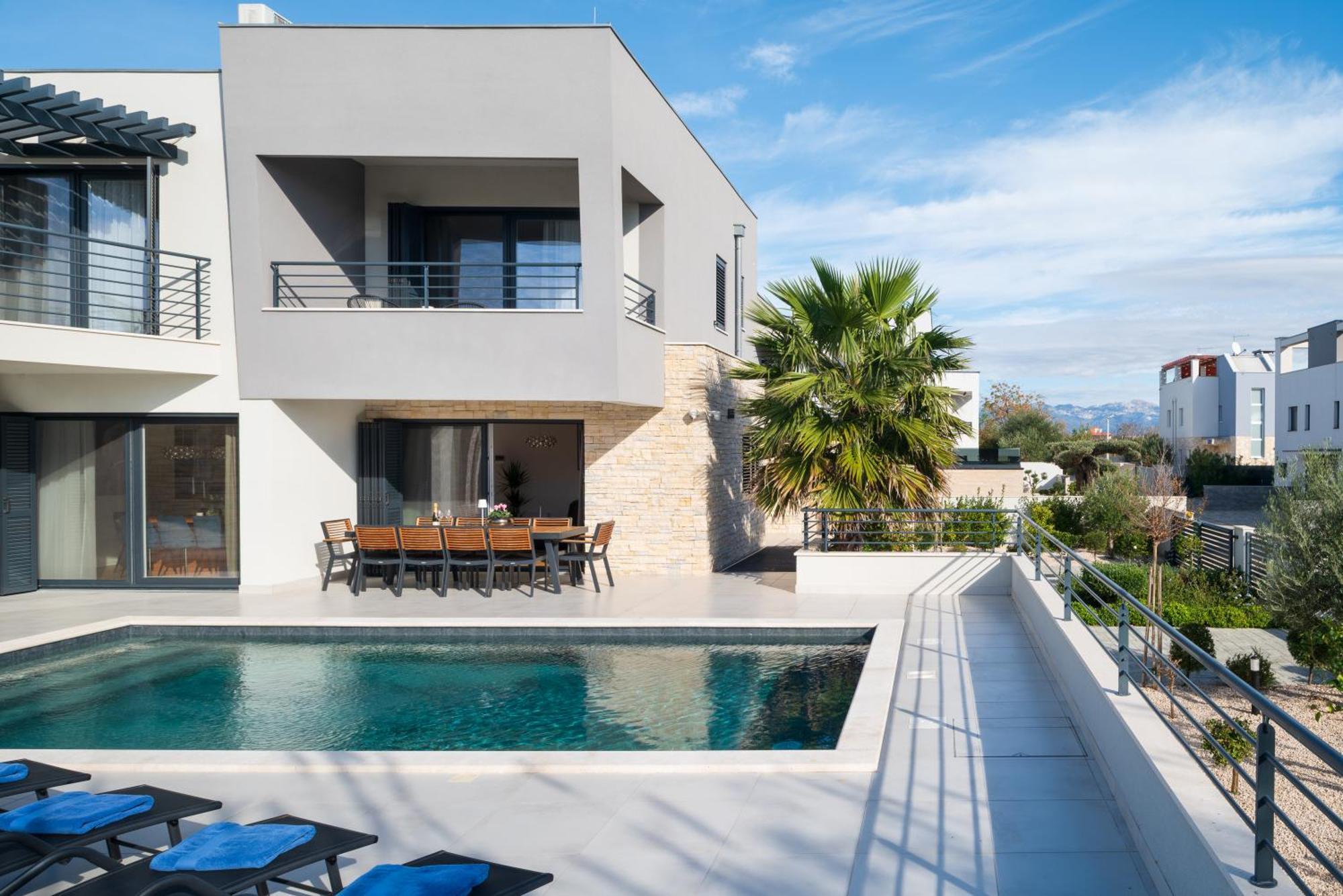 Villa Roca With Heated Pool And Sauna Privlaka  Zewnętrze zdjęcie