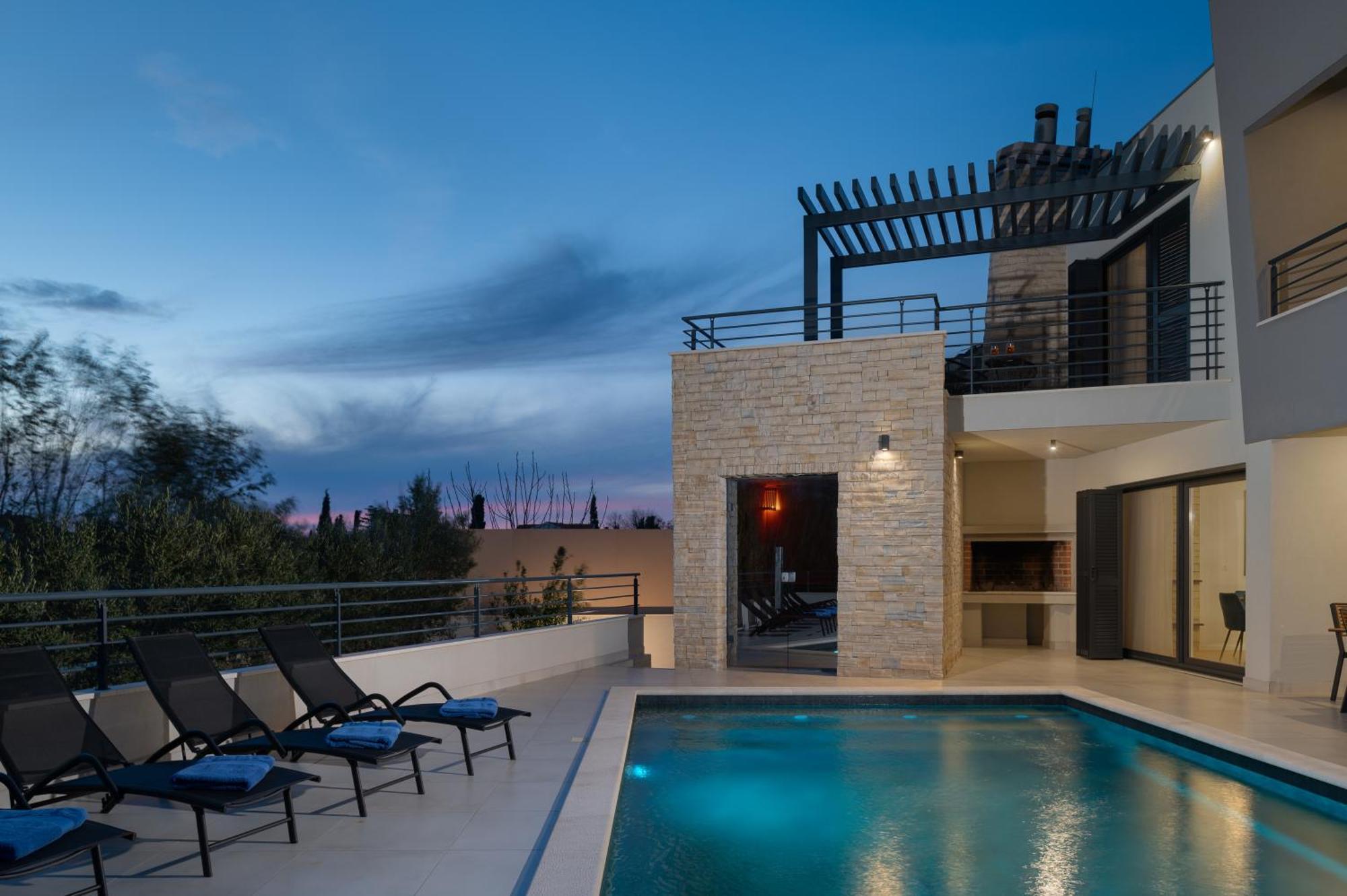 Villa Roca With Heated Pool And Sauna Privlaka  Zewnętrze zdjęcie