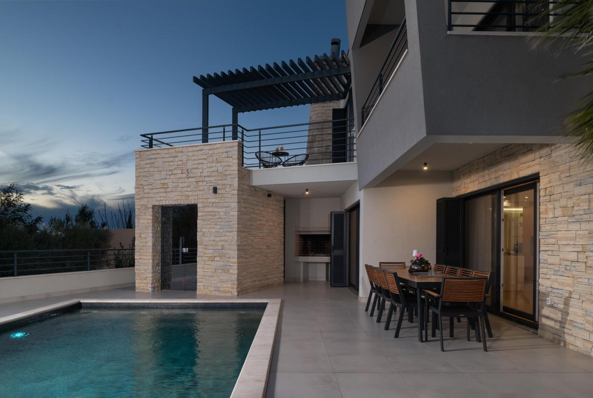 Villa Roca With Heated Pool And Sauna Privlaka  Zewnętrze zdjęcie